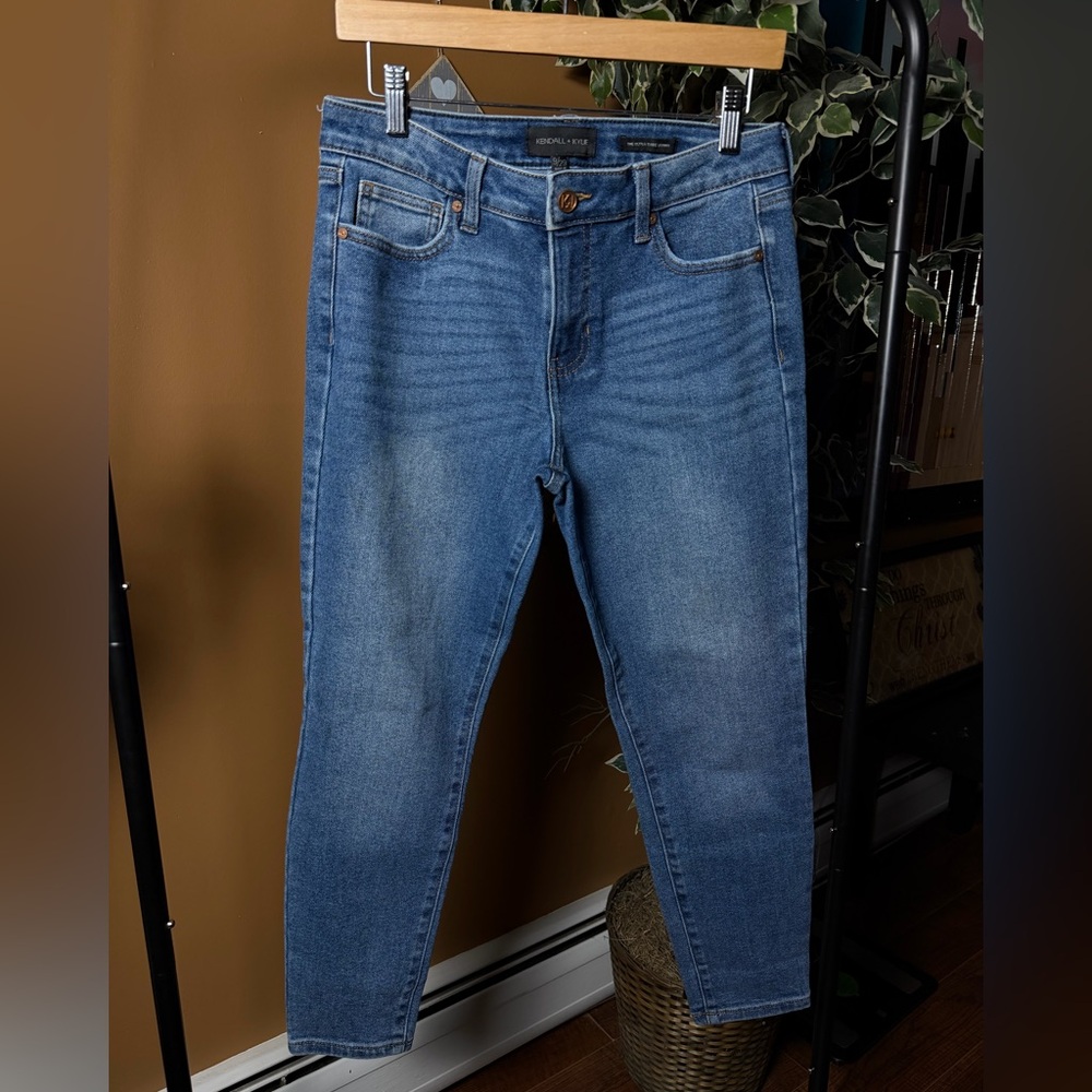 Kendall + Kylie Womens High-Rise Skinny Jeans 9/29 Blue Denim Cotton Stretch